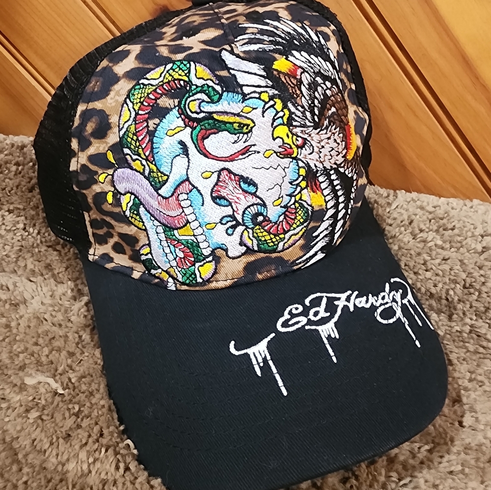 Ed Hardy Battle Skull Leppard Hat